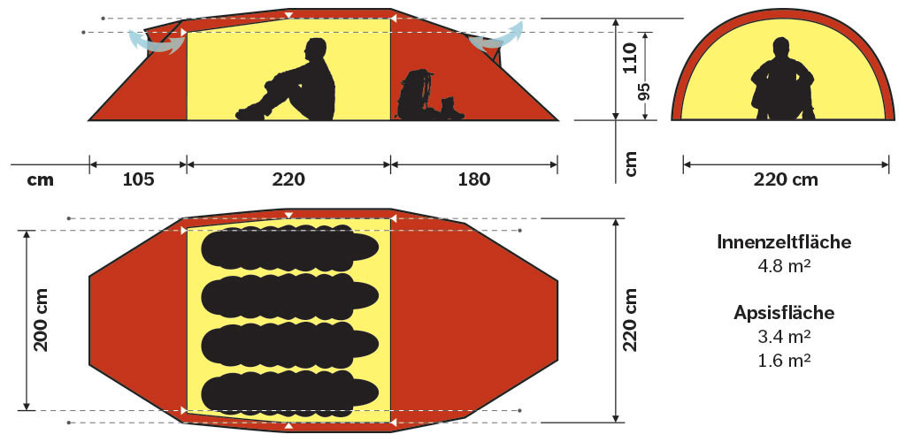 Hilleberg Kaitum 4 GT Tunnel tent Transa.ch