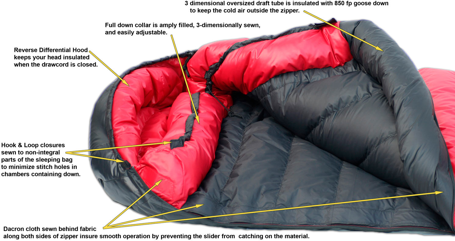 Western Mountaineering Apache MF Down sleeping bag red M-Left