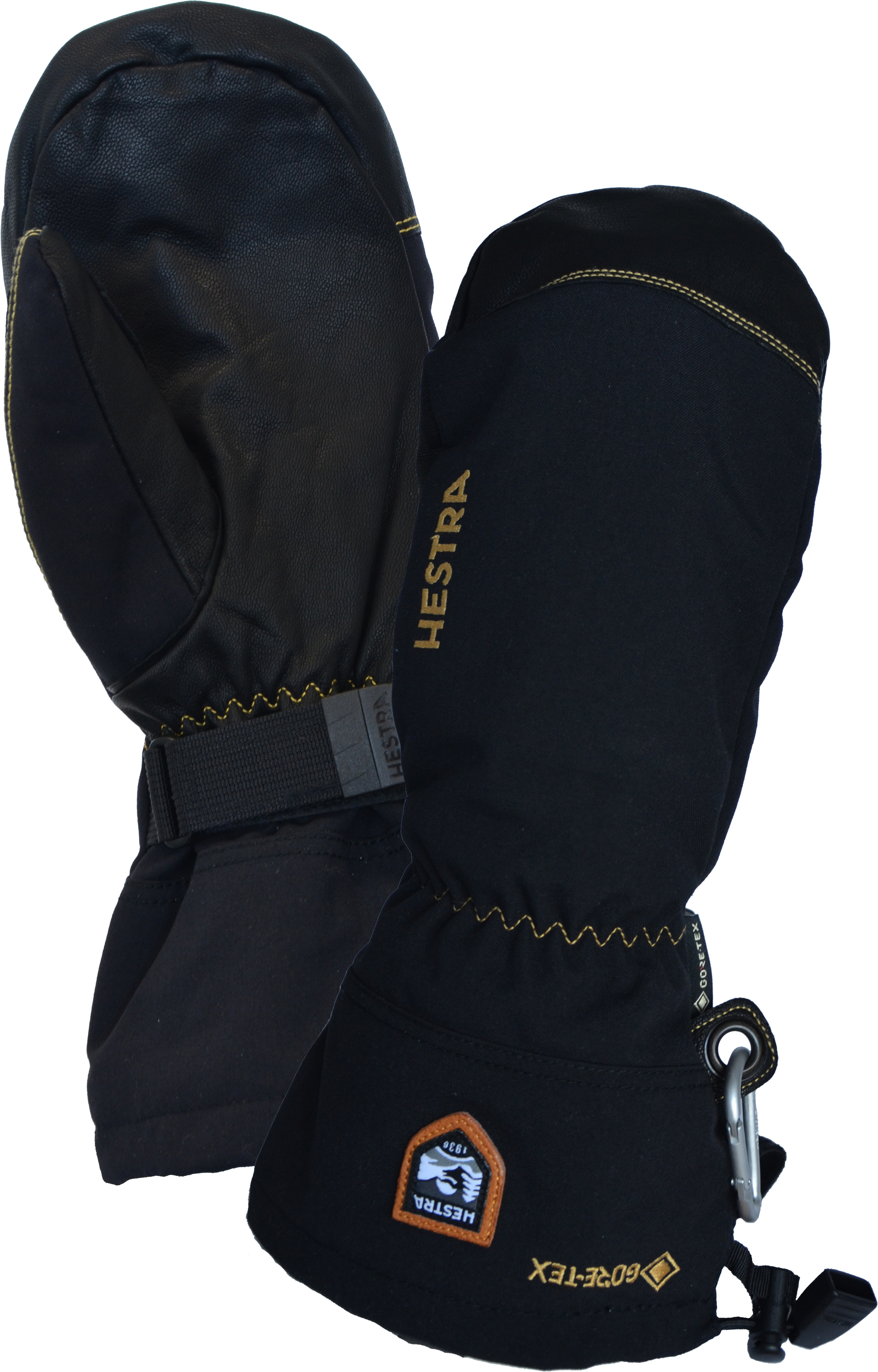 Hestra Army Leather GTX Mitten Gloves black/black Size 10 - Transa.ch