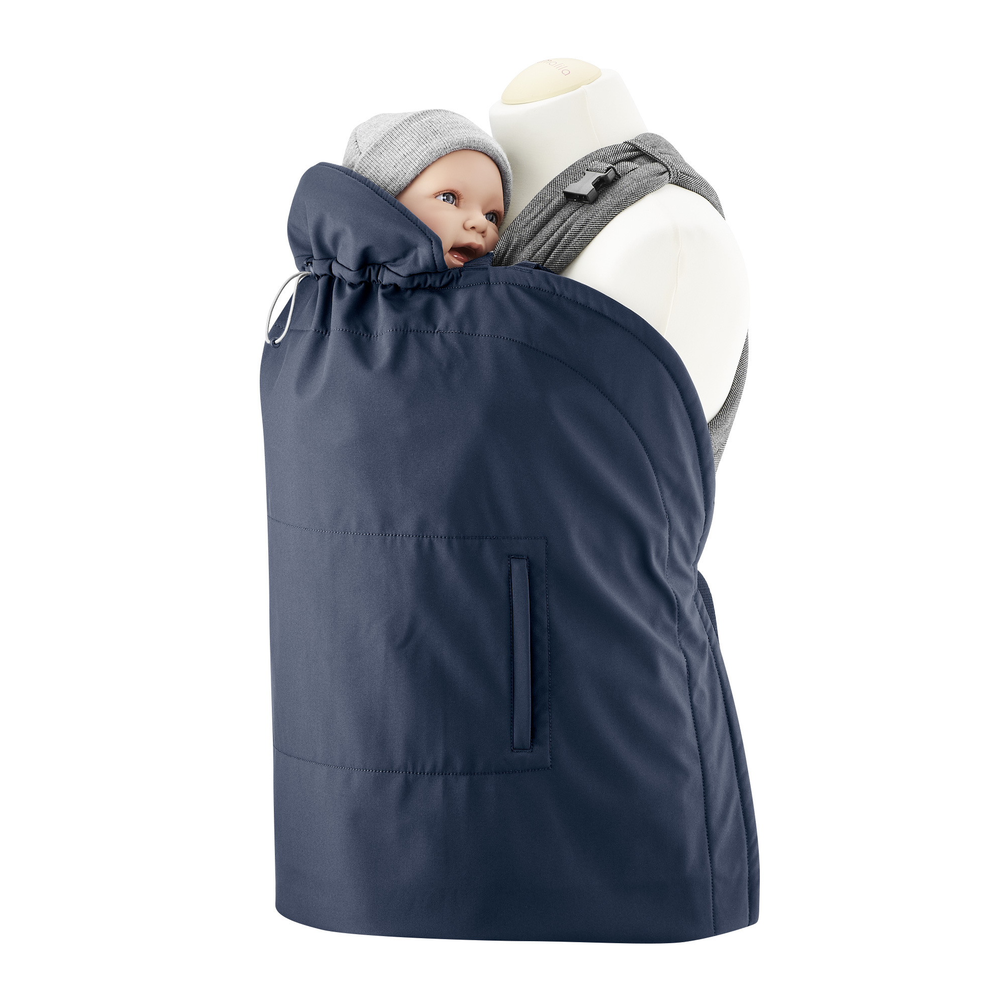 Housse Polaire Pour Porte-Bébé - Capuche Oreilles D'Ours - Ajustable - 4 à 18 Mois - Fabriqué En UE