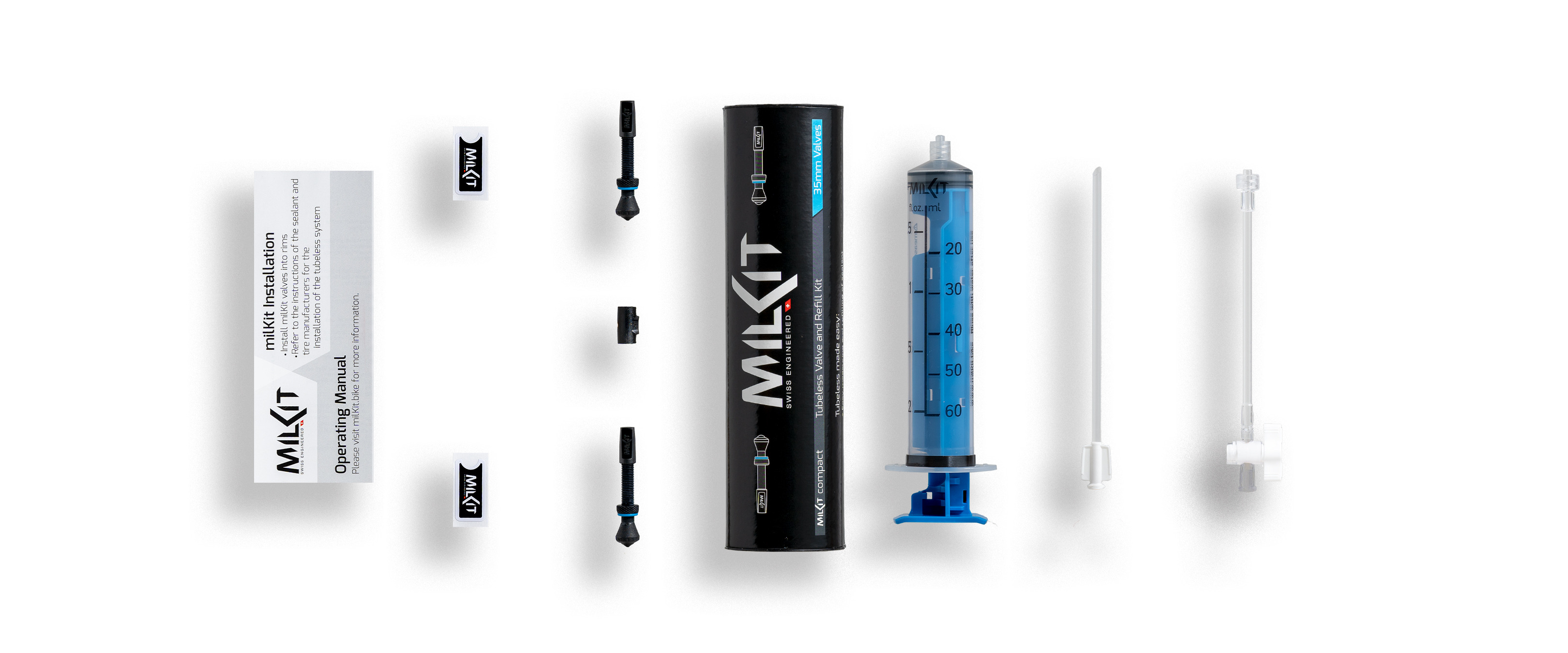 Valves Tubeless Milkit 35 Mm Pour Vélo Pneus Sans Chambre