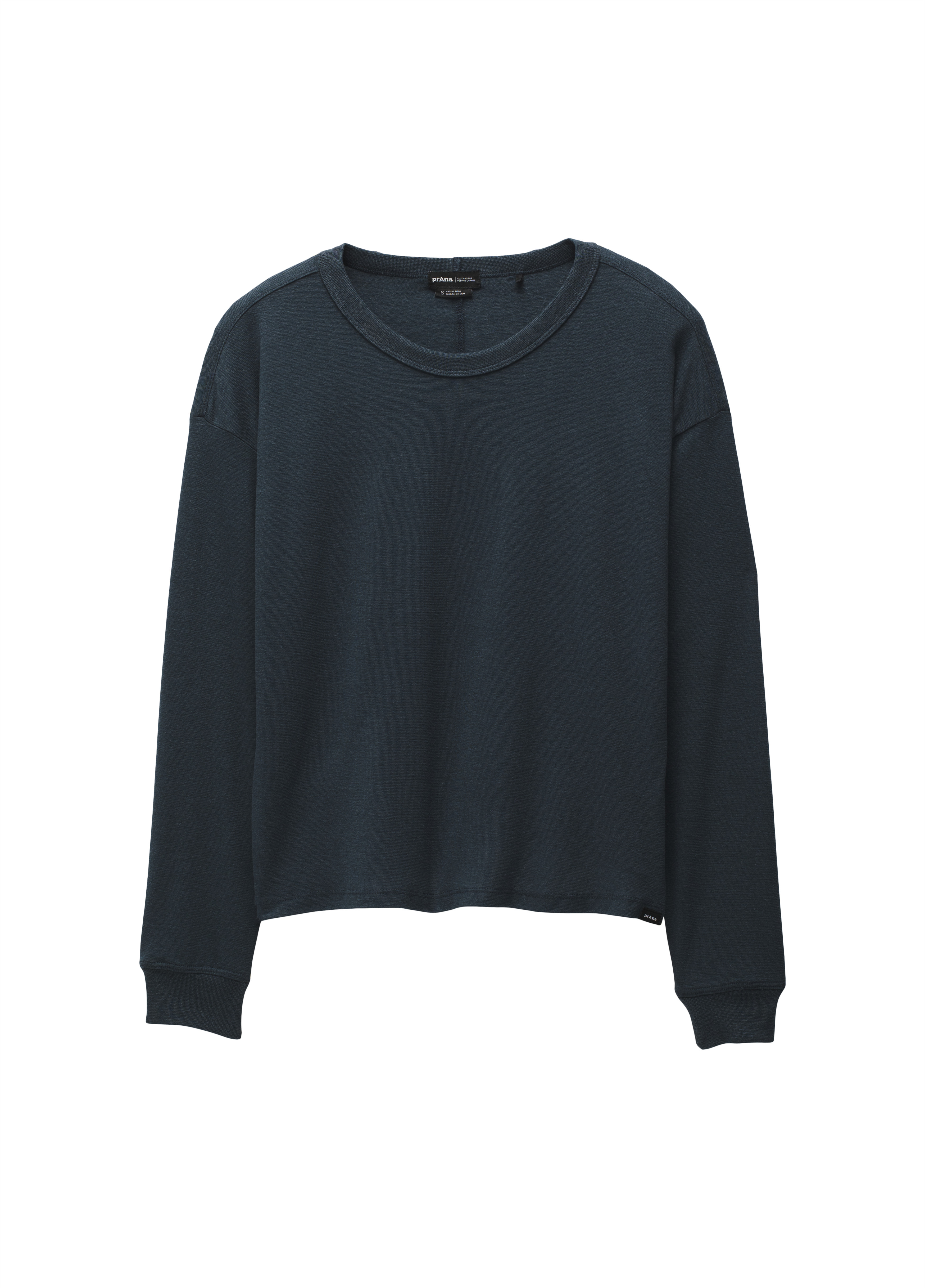 Prana Cozy Up LS Crew Langarmshirt stormy night heather M