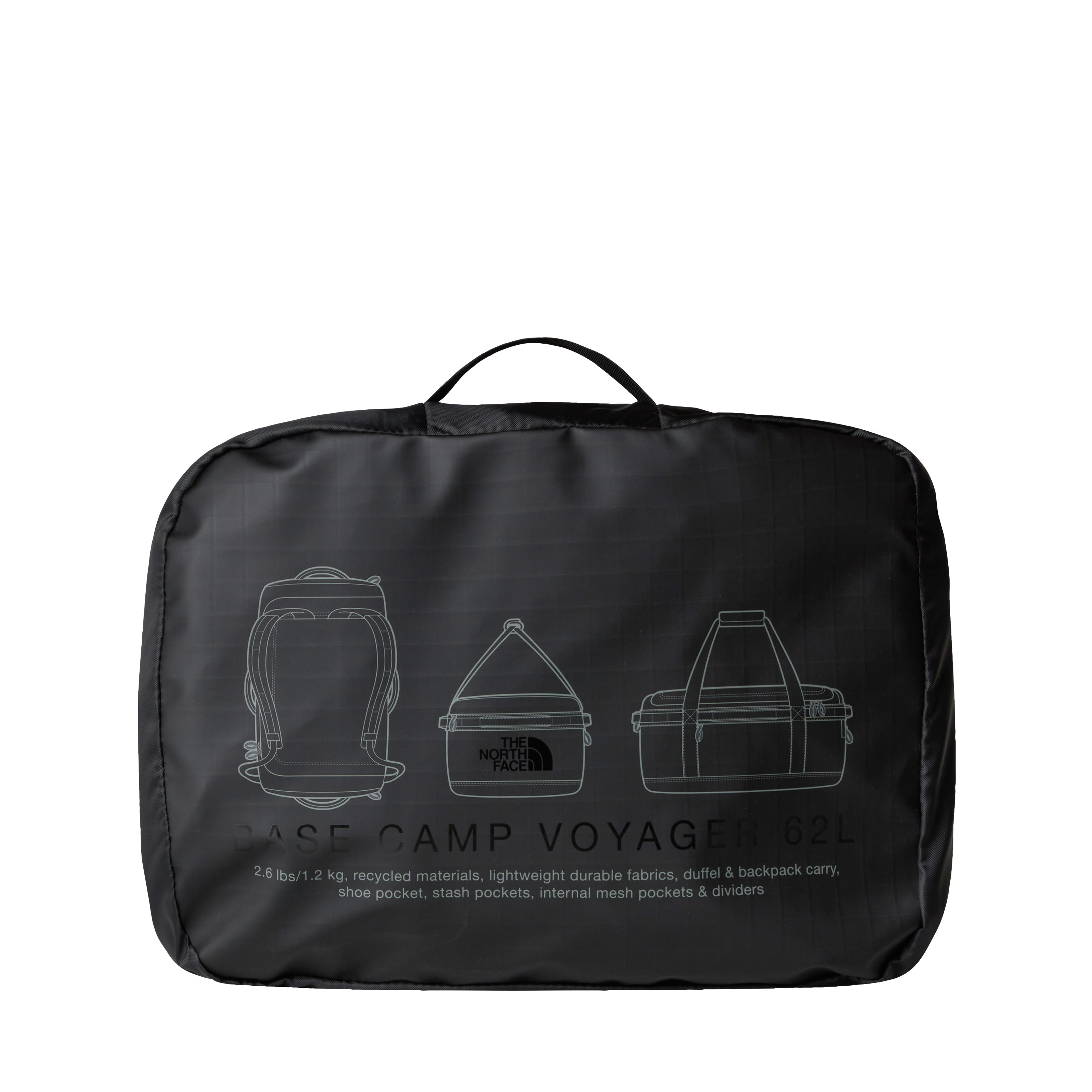 The North Face Base Camp Voyager Duffel 62L Duffle bag tnf black