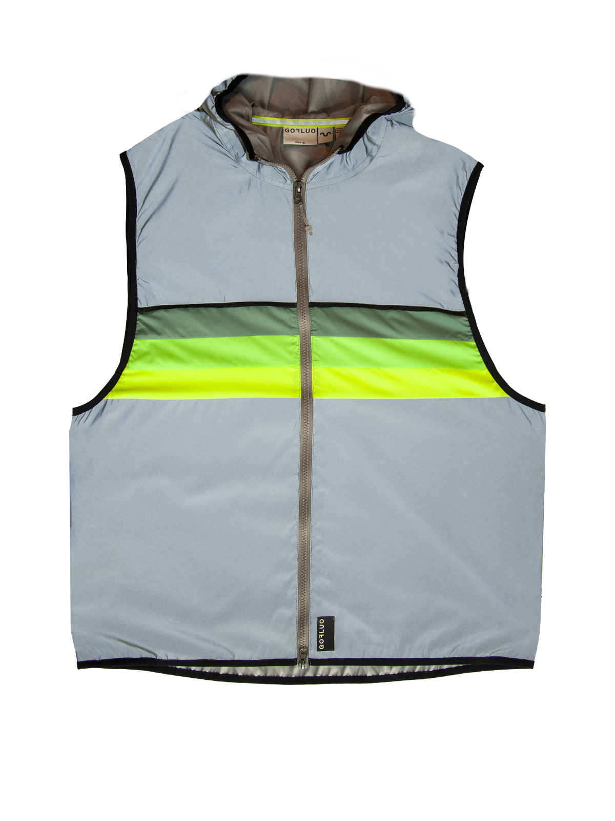 GoFluo North Cycling safety grey reflective L