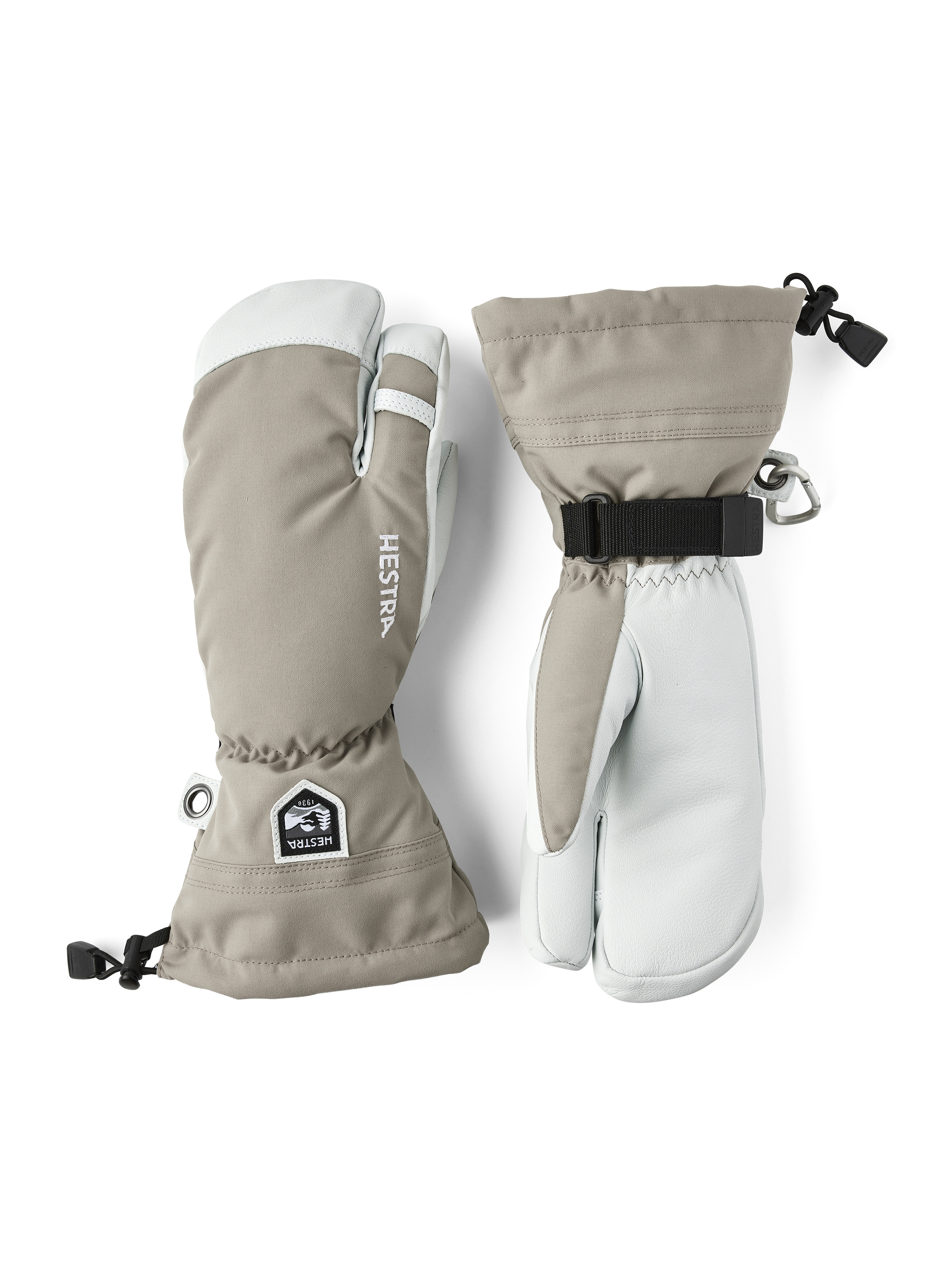 Hestra(ヘストラ) Army Leather Heli Glove Hestra Army Leather Heli Ski 3-Finger Gloves khaki Size 10 - Transa.ch