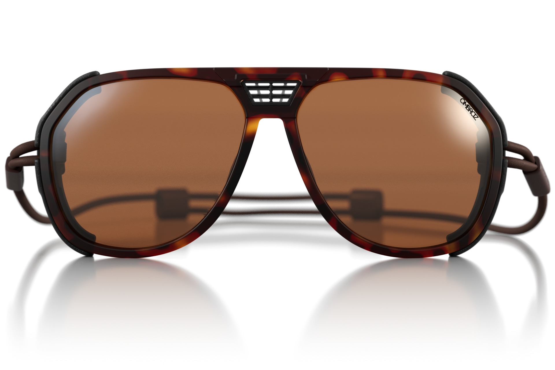 Ombraz Classics, Polarized Brown Sunglasses narrow Tortoise