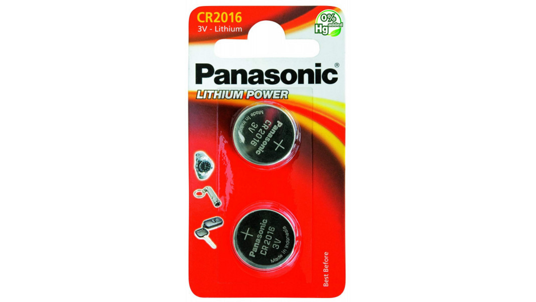 Panasonic Lithium Power 2x CR2016 Batterie